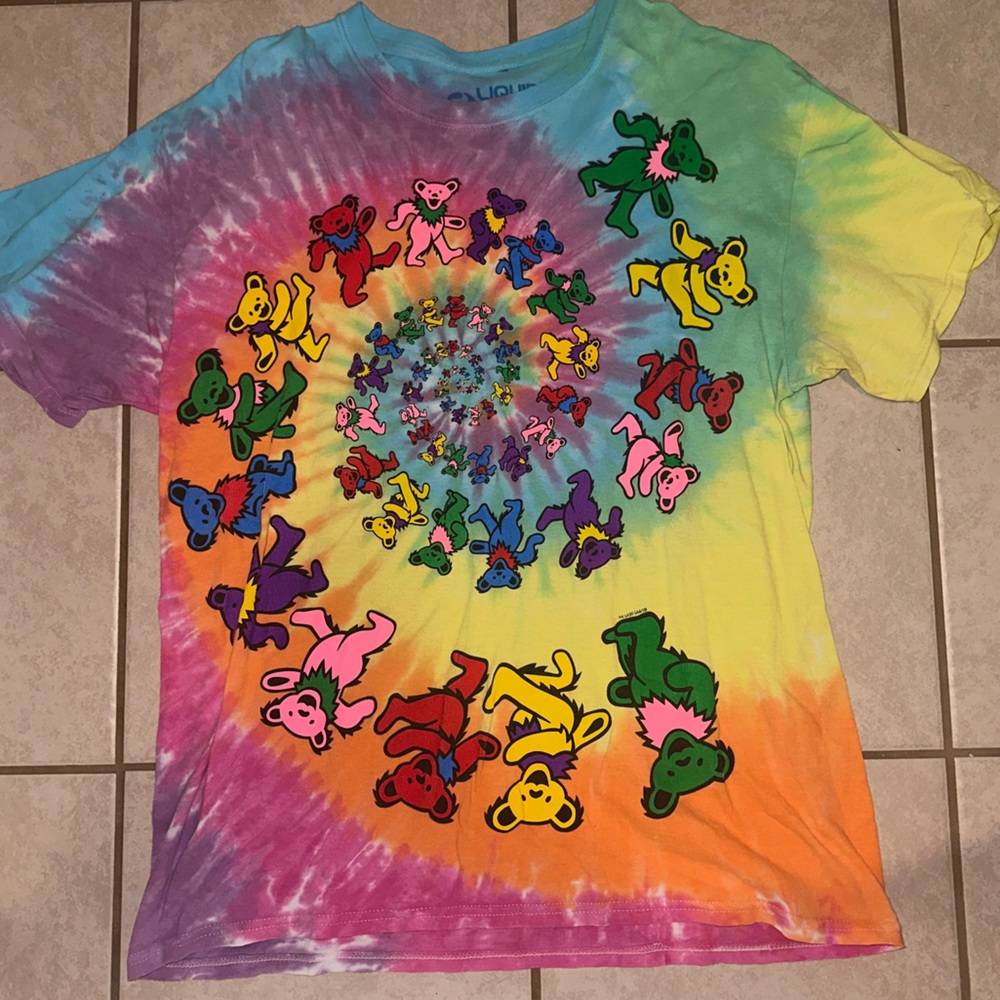 Grateful Dead Bears Spiral, Tie Dyed T-shirt, Size Large